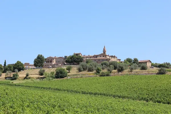San Gusmè sulla collina, sopra le vigne